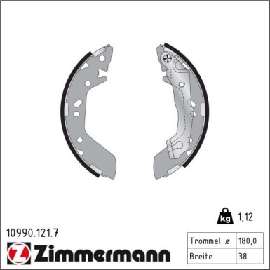Bremsbackensatz 10990.121.7 Bremsbackensatz 10990.121.7