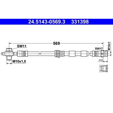 Bremsschlauch 24.5143-0569.3 Bremsschlauch 24.5143-0569.3