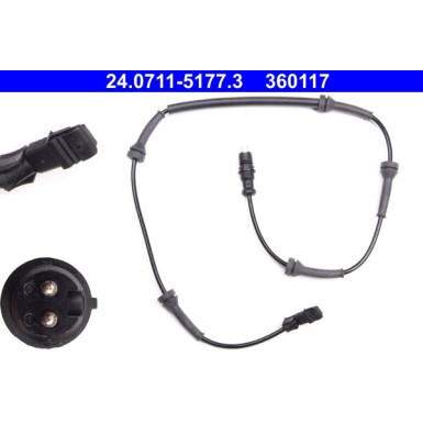Sensor, Raddrehzahl 24.0711-5177.3 Sensor, Raddrehzahl 24.0711-5177.3