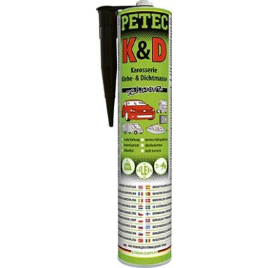 PETEC 94730 Karosserieklebstoff K&D Karosseriedichtmasse schwarz 310ml