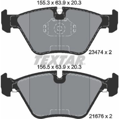 Bremsbelagsatz, Scheibenbremse 2347402