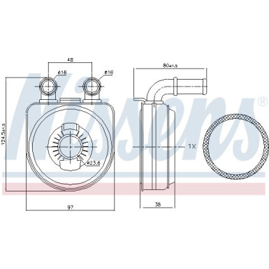 Nissens Ölkühler, Motoröl FIRST FIT 90650