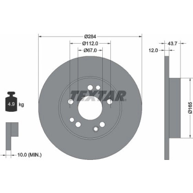 Textar Bremsscheibe PRO 92031803