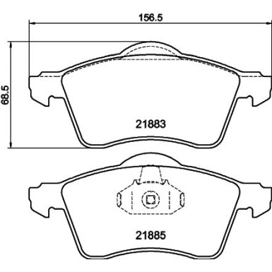 Hella Bremsbelagsatz, Scheibenbremse 8DB 355 008-011