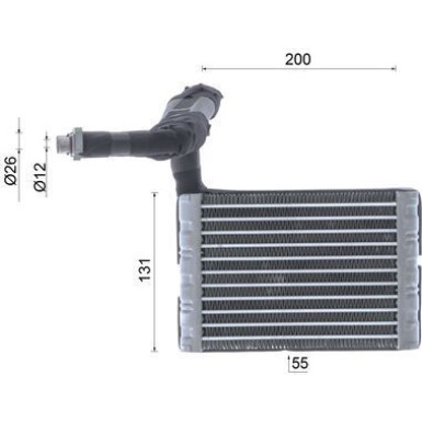 Mahle Verdampfer, Klimaanlage BEHR Premium Line AE 5 000P