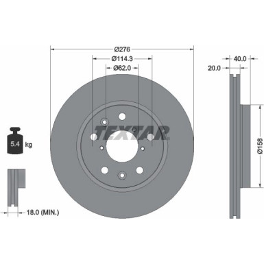Textar Bremsscheibe PRO 92204703