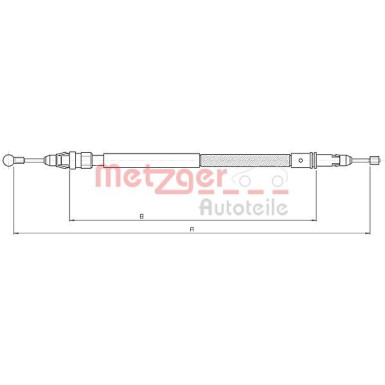Metzger Seilzug, Feststellbremse 10.4738