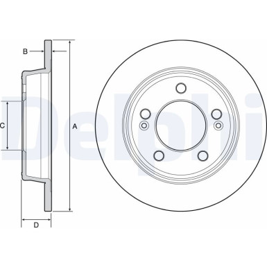 Delphi Bremsscheibe BG4559C Delphi Bremsscheibe BG4559C