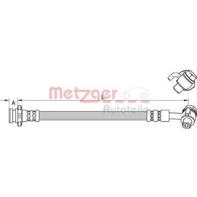 Metzger Bremsschlauch 4111585