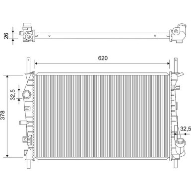 Kühler, Motorkühlung 701876 Kühler, Motorkühlung 701876