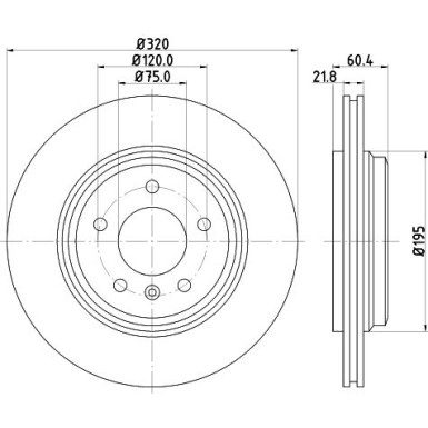 Bremsscheibe 8DD 355 107-691 Bremsscheibe 8DD 355 107-691