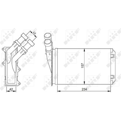 NRF Wärmetauscher, Innenraumheizung 54308 NRF Wärmetauscher, Innenraumheizung 54308