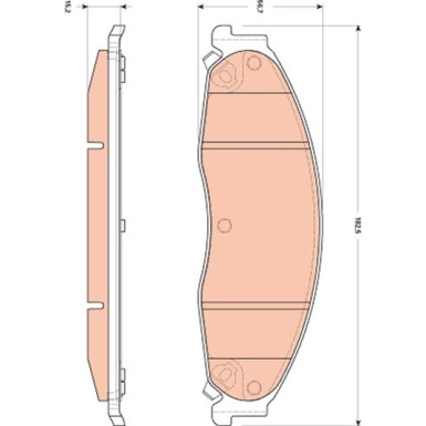 TRW Bremsbelagsatz, Scheibenbremse GDB4601