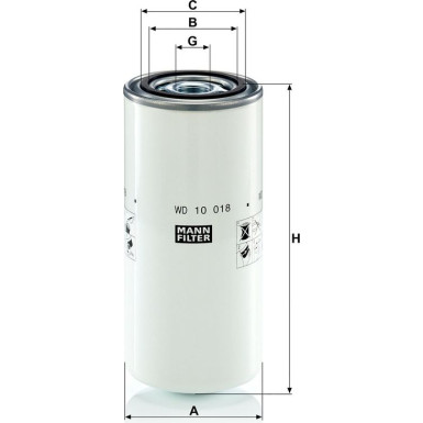Filter, Arbeitshydraulik WD 10 018