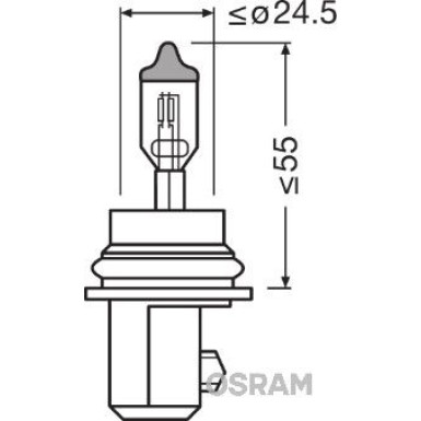 Osram Glühlampe, Fernscheinwerfer Original HB5 12V Faltschachtel ORIGINAL 9007