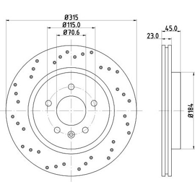 Bremsscheibe 8DD 355 126-391 Bremsscheibe 8DD 355 126-391
