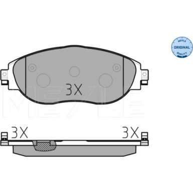 Meyle Bremsbelagsatz, Scheibenbremse MEYLE-ORIGINAL: True to OE 025 251 1720/W Meyle Bremsbelagsatz, Scheibenbremse MEYLE-ORIGINAL: True to OE 025 251 1720/W