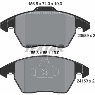 Bremsbelagsatz, Scheibenbremse 2358901 Bremsbelagsatz, Scheibenbremse 2358901
