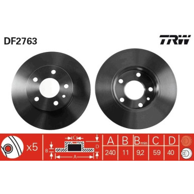 Bremsscheibe DF2763 Bremsscheibe DF2763