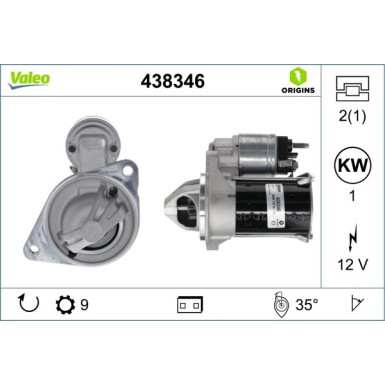 Starter Valeo Origins New OE TECHNOLOGIE 438346