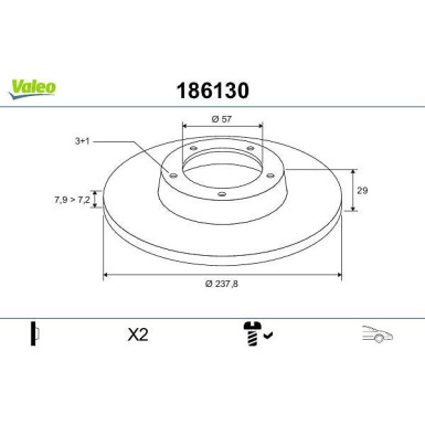 Bremsscheibe 186130 Bremsscheibe 186130