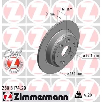 Bremsscheibe 280.3174.20 Bremsscheibe 280.3174.20