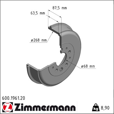Bremstrommel 600.1961.20 Bremstrommel 600.1961.20