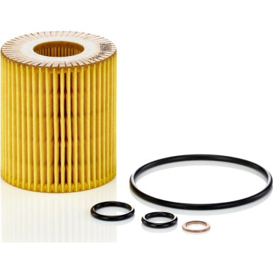 MANN-FILTER HU 815/2 x Ölfilter mit Dichtung, Filtereinsatz