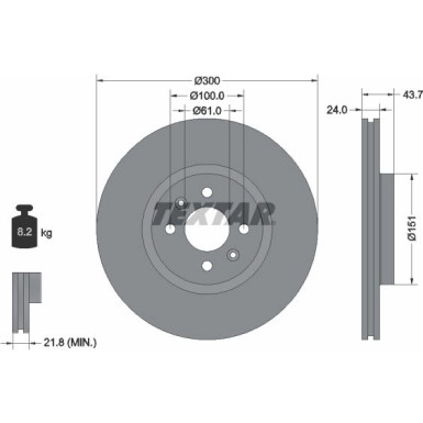 Textar Bremsscheibe PRO 92149503