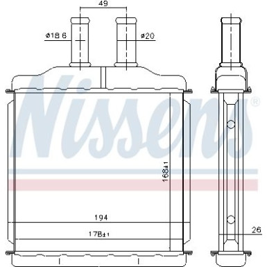 Wärmetauscher, Innenraumheizung 76509 Wärmetauscher, Innenraumheizung 76509