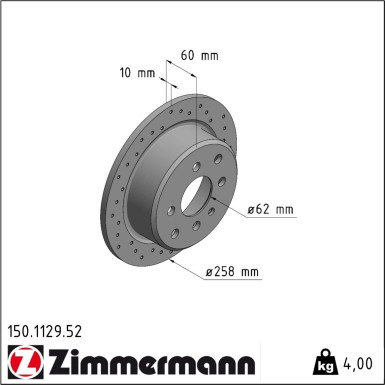 Bremsscheibe 150.1129.52 Bremsscheibe 150.1129.52