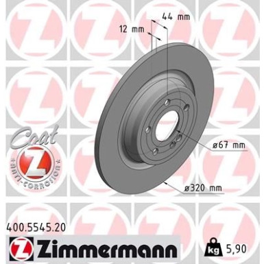 Zimmermann Bremsscheibe Coat Z 400.5545.20