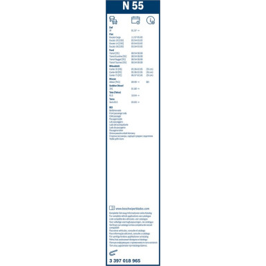 BOSCH 55 Scheibenwischer Twin 3 397 018 965 BOSCH 55 Scheibenwischer Twin 3 397 018 965