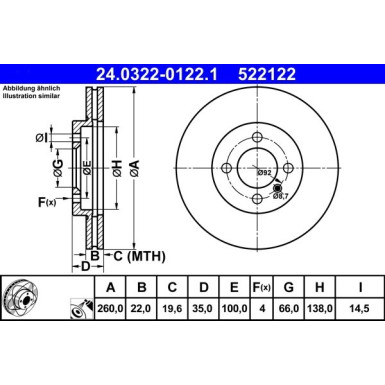 Bremsscheibe 24.0322-0122.1