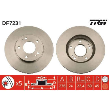 Bremsscheibe DF7231 Bremsscheibe DF7231