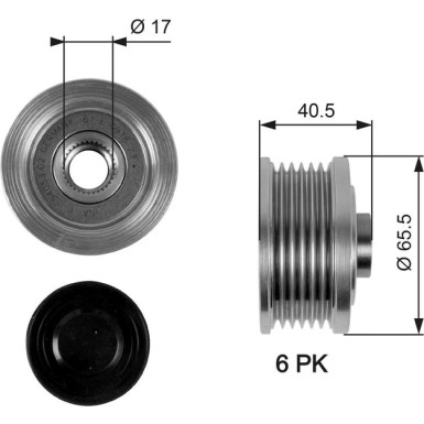 Gates Generatorfreilauf DriveAlign™ OAP7032