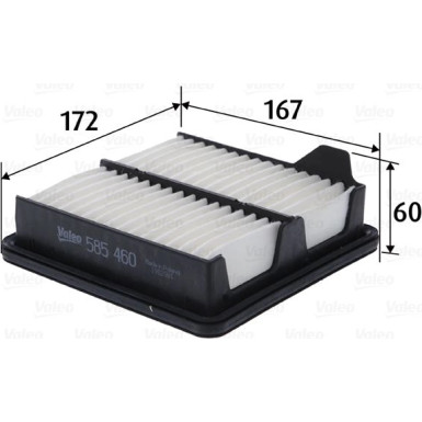 Valeo Luftfilter 585460