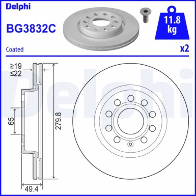 Bremsscheibe BG3832C Bremsscheibe BG3832C
