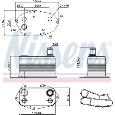 Nissens Ölkühler, Motoröl FIRST FIT 90786