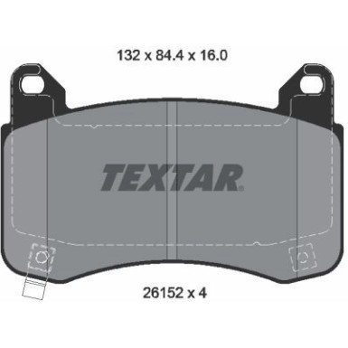 Textar Bremsbelagsatz, Scheibenbremse Q+ 2615201 Textar Bremsbelagsatz, Scheibenbremse Q+ 2615201