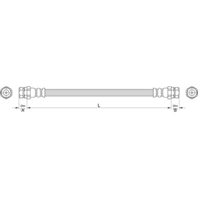 Metzger 2 x METZGER Bremsschlauch 4110446