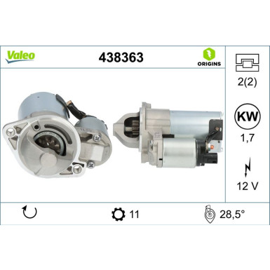 Starter Valeo Origins New OE TECHNOLOGIE 438363