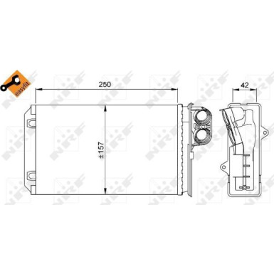 Wärmetauscher, Innenraumheizung 58629 Wärmetauscher, Innenraumheizung 58629