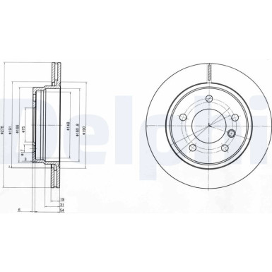Delphi Bremsscheibe BG3041C