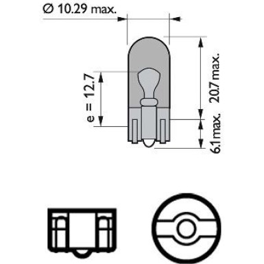Philips 2 x PHILIPS Glühlampe 12396NAB2