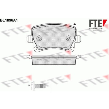 FTE Bremsbelagsatz, Scheibenbremse 9010484