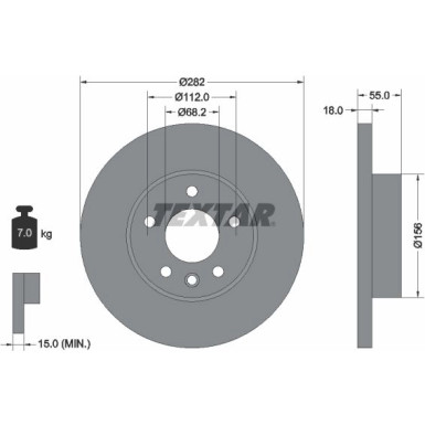 Textar Bremsscheibe PRO 92083703