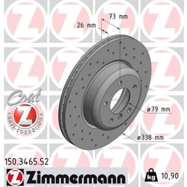 Zimmermann Bremsscheibe SPORT Z 150.3465.52 Zimmermann Bremsscheibe SPORT Z 150.3465.52