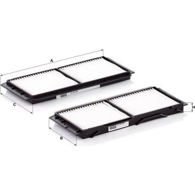 MANN-FILTER CU 26 008-2 Innenraumfilter, Partikelfilter MANN-FILTER CU 26 008-2 Innenraumfilter, Partikelfilter
