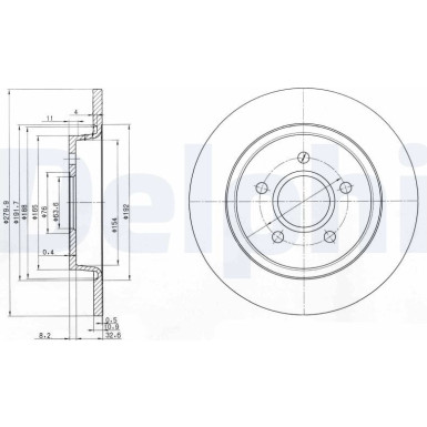 Delphi Bremsscheibe BG3897C Delphi Bremsscheibe BG3897C